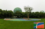 同欣为昆山城市公园打造了一处绚丽多彩的环保跑道