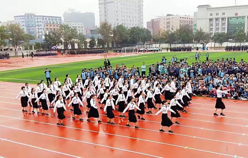 同欣橡胶跑道助力湖南平江一中学第四十二届田径运动会